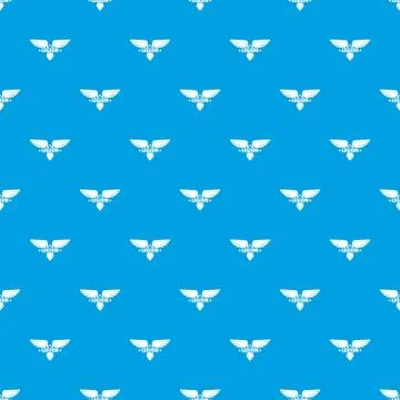 Legion wing pattern vector seamless blue Illustrazione stock