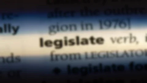 Legislate word in a dictionary. Stock Footage 99562142