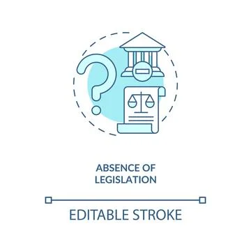 Legislation absence concept icon Stock Illustration