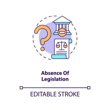 Legislation absence concept icon Stock Illustration