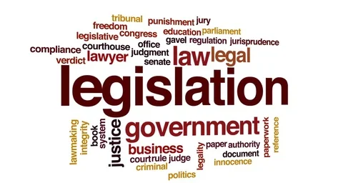 Legislation animated word cloud, text design animation. Stock Footage 72940643