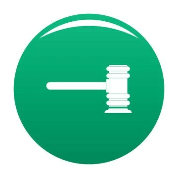 Legislation icon green Stock Illustration