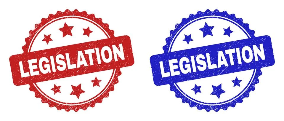 LEGISLATION Rosette Stamp Seals Using Distress Style Stock Illustration