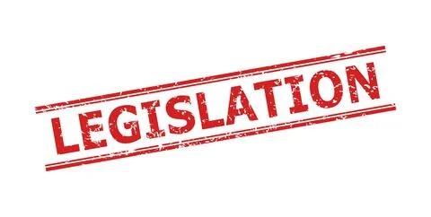 LEGISLATION Stamp Seal with Corroded Texture and Double Parallel Lines Illustrazione stock