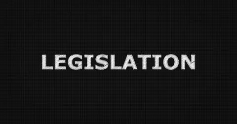 LEGISLATION text on board Stock Illustration