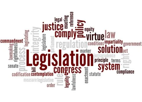 Legislation, word cloud concept Stock Illustration