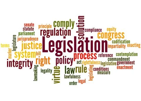 Legislation, word cloud concept Stock Illustration