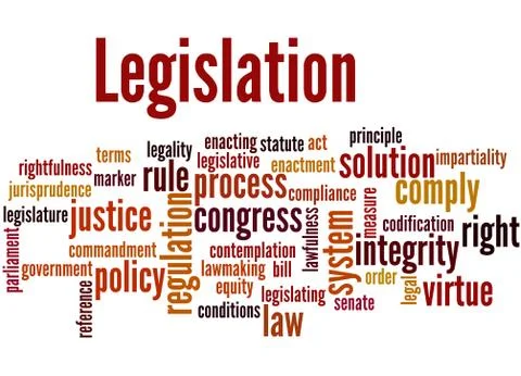 Legislation, word cloud concept Stock Illustration