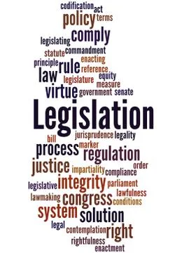 Legislation, word cloud concept Stock Illustration