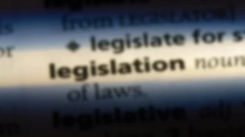 Legislation word in a dictionary. Stock Footage 99562148