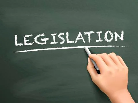 Legislation word written by hand Stock Illustration
