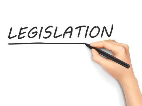 Legislation word written by hand 스톡 일러스트