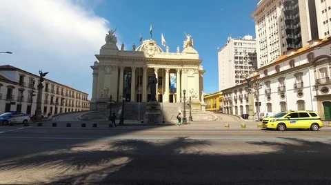 The Legislative Assembly of Rio de Janeiro, architecture (Brazil, Panorama) Vídeos de archivo 122138355