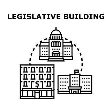 Legislative building system creating government laws concept イラスト素材