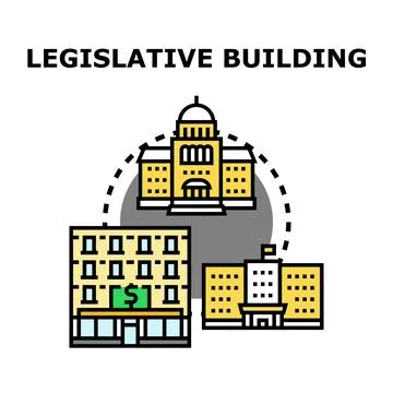 Legislative building system creating government laws concept イラスト素材