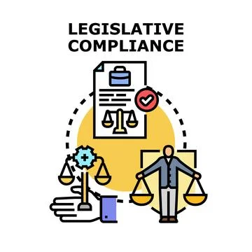 Legislative compliance balancing rules and business process Stock Illustration