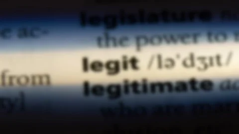 Legit word in a dictionary. Stock Footage 99562150