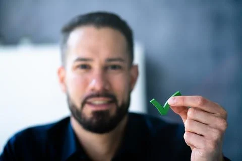 Legitimate Correct Answer - Appropriate Green Check Stock Photos