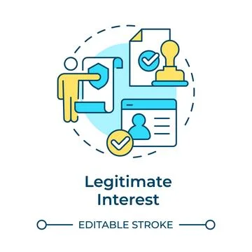 Legitimate interest multi color concept icon Stock Illustration