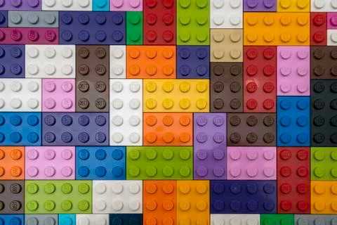 Lego blocks macro shot Stock Photos
