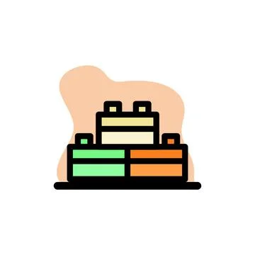 Lego Brick Conceptual Vector Icon Design Illustration Stock Illustration