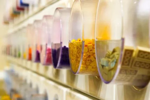 LEGO Bricks Displayed in LEGO Store Stock Photos