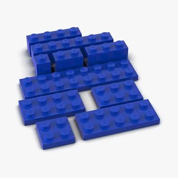 Lego Bricks Set 2 3D Models 3D Model