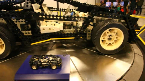 Lego car 1:1 size Video stock 35179958