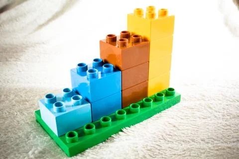 Lego chart. Isolated on white background. Foto stock
