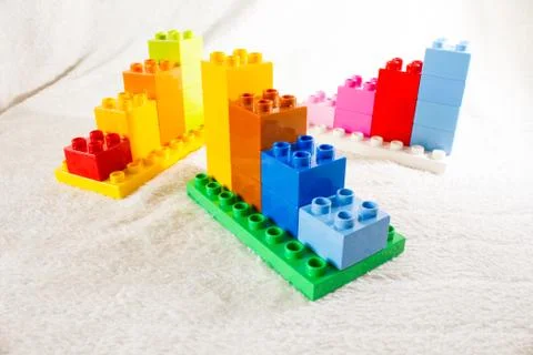 Lego chart. Isolated on white background. Stock-Fotos