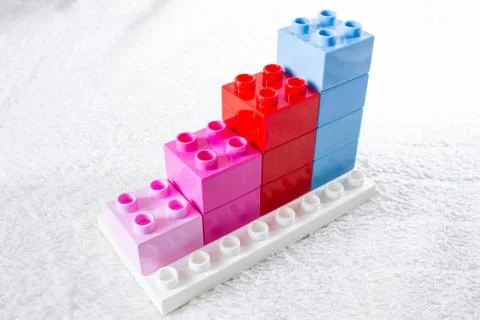 Lego chart. Isolated on white background. Stock Photos