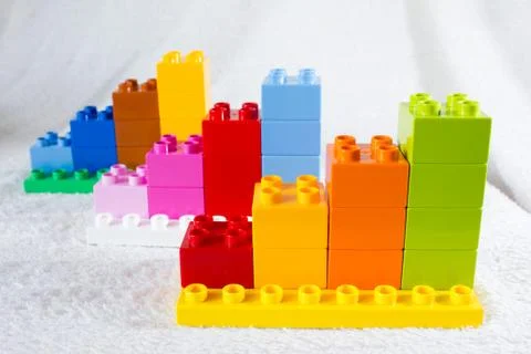 Lego chart. Isolated on white background. Stock Photos