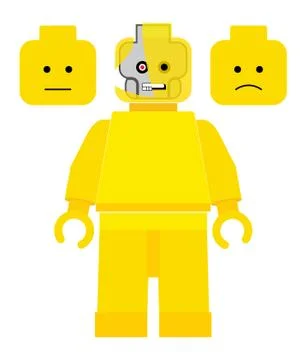 Lego cyborg 스톡 일러스트