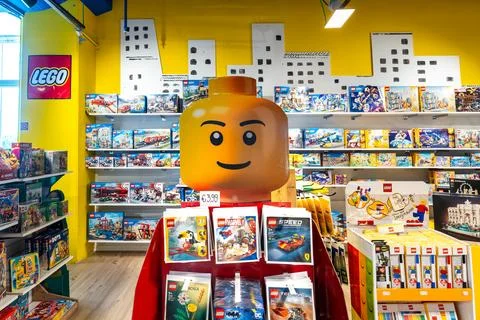 LEGO display 스톡 사진