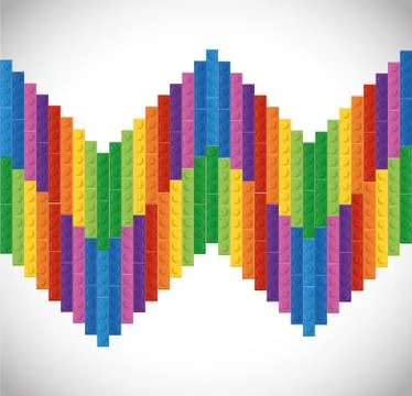 Lego icon. Abstract figure. Vector graphic Stock Illustration