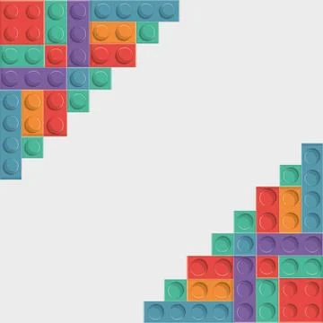 Lego icon. Abstract figure. Vector graphic Stock Illustration