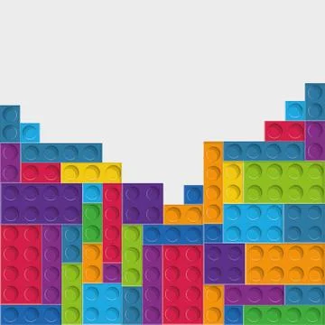 Lego icon. Abstract figure. Vector graphic Stock Illustration