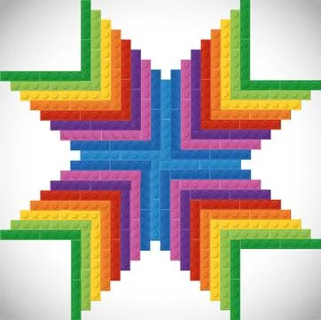 Lego icon. Abstract figure. Vector graphic Stock Illustration