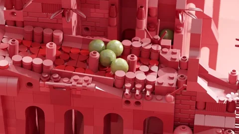 Lego Marble Run Machine Animation Stock Footage 256722470