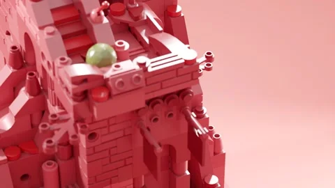 Lego Marble Run Machine Animation Stock Footage 256722471