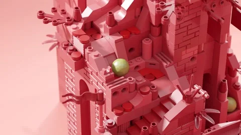 Lego Marble Run Machine Animation Stock Footage 256722696