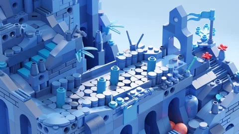 Lego Marble Run Machine Animation Stock Footage 256723165