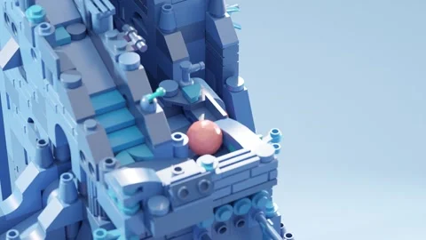Lego Marble Run Machine Animation Stock Footage 256723482