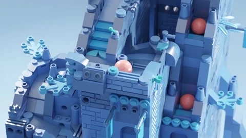 Lego Marble Run Machine Animation Stock Footage 256723483