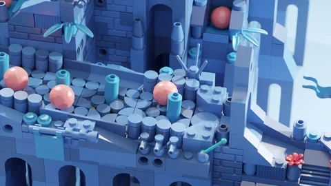 Lego Marble Run Machine Animation Stock Footage 256723484