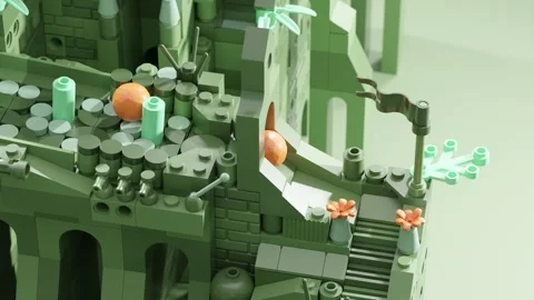 Lego Marble Run Machine Animation Stock Footage 256724058