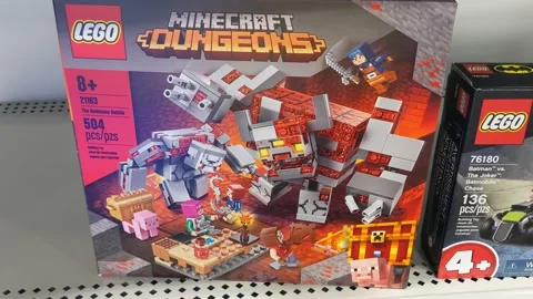 Lego Minecraft Dungeons Stock Footage 159251179