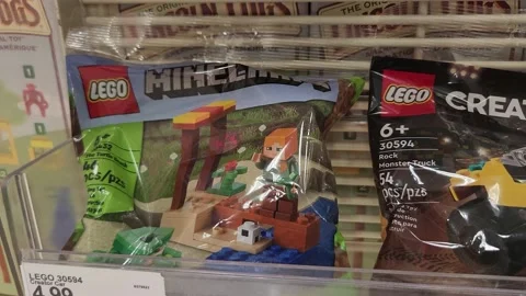 Lego Minecraft Retailer Stock Footage 201037044