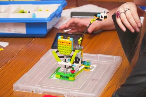 Lego robot model 스톡 사진
