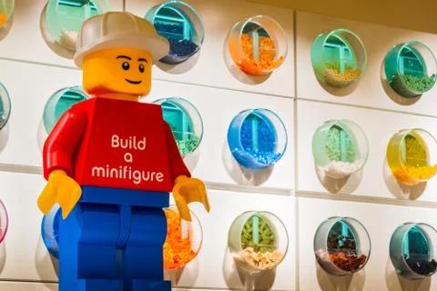 Lego Store background Stock Photos